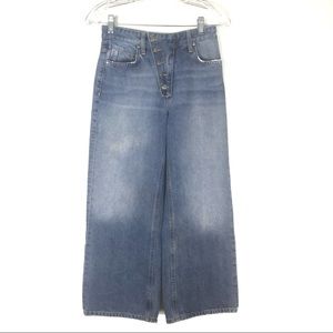 Zara basic high waist culotte leg jeans